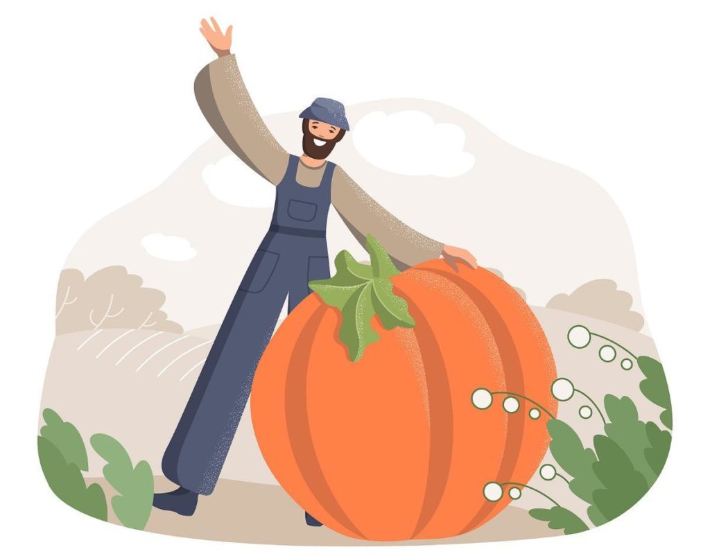 lift a huge pumpkin